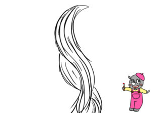 女の子イラストの髪の描き方 パッツン前髪とふわふわロングのコツ かくぬる工房