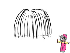女の子イラストの髪の描き方 パッツン前髪とふわふわロングのコツ かくぬる工房