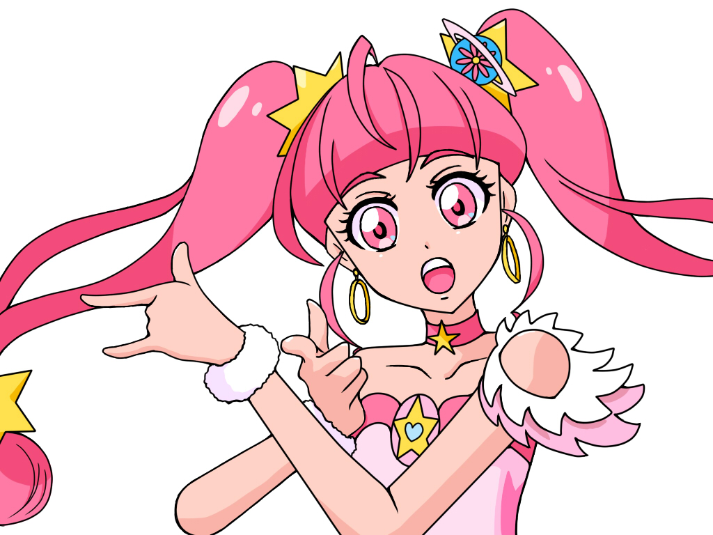 プリキュアのぬりえをパソコンで 自作パレットを使って塗ってみた