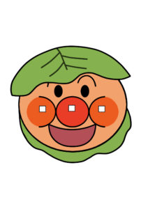 アンパンマン　かしわ餅　印刷用素材