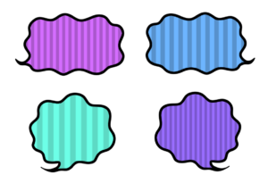 吹き出し　アメコミ風　フリー素材　波線