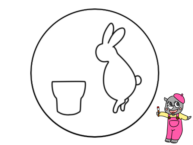 月とウサギのイラストの簡単な描き方 かくぬる工房