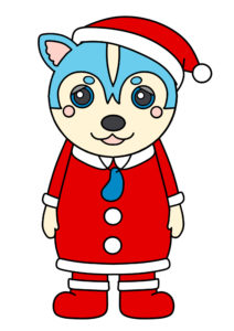 ガラピコぷ～　クリスマス　サンタクロース　印刷用素材　ムームー