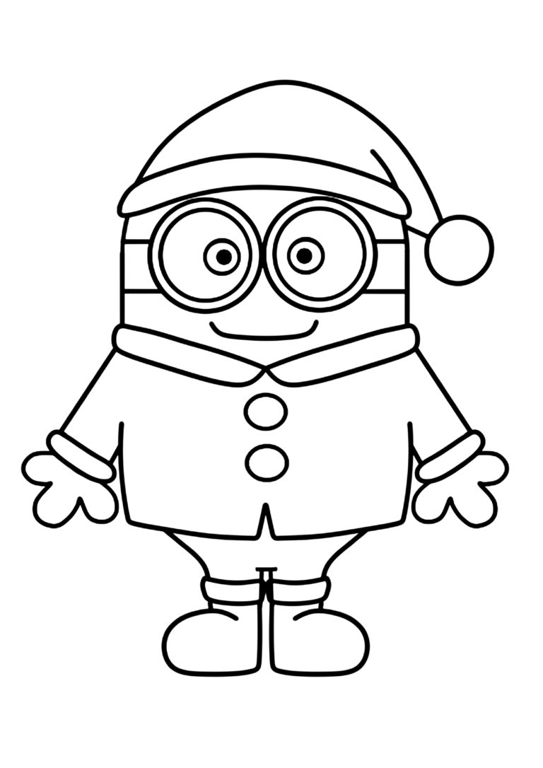 ミニオンクリスマスぬりえ1 | かくぬる工房