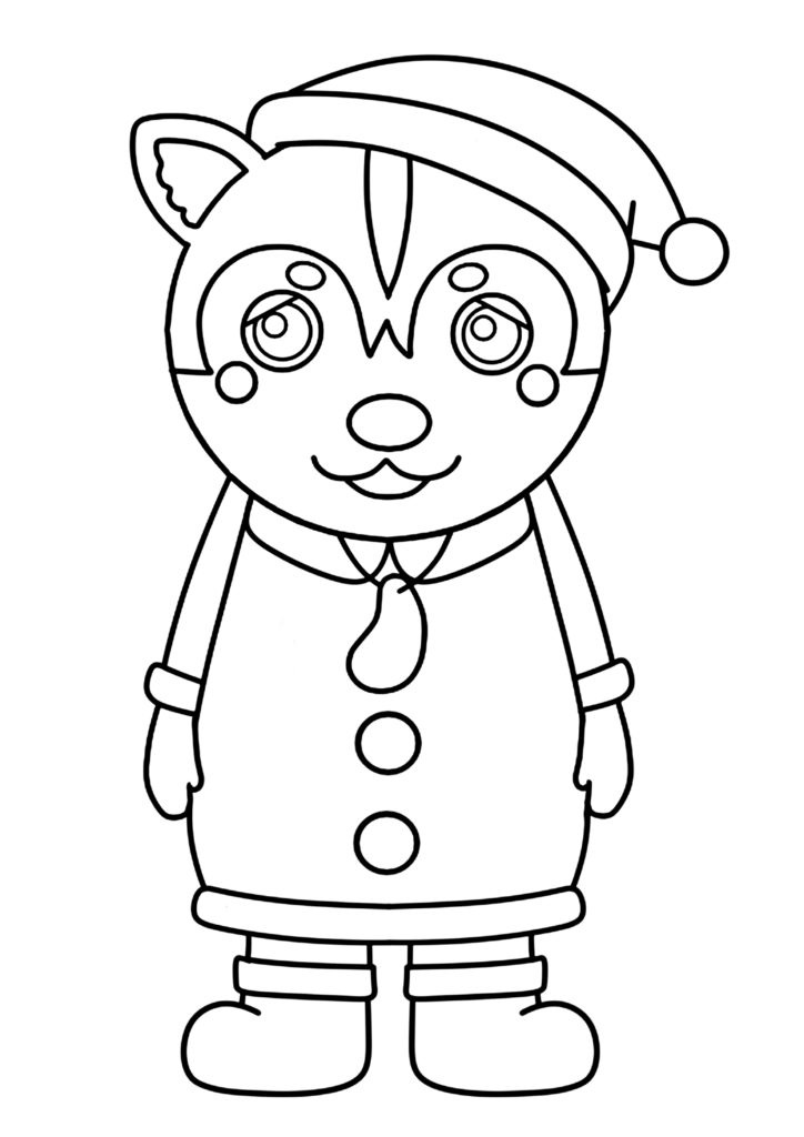 ガラピコぷ～ぬりえ　クリスマス　サンタクロース　ムームー