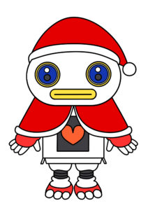 ガラピコぷ～　クリスマス　サンタクロース　印刷用素材　ガラピコ