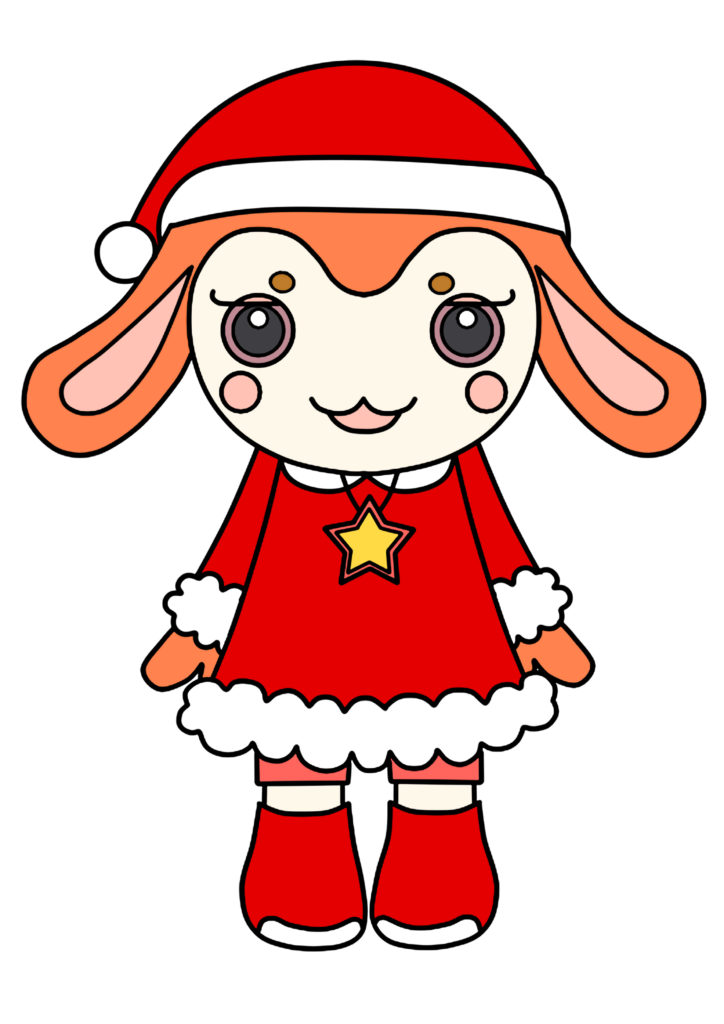 ガラピコぷ～　クリスマス　サンタクロース　印刷用素材　チョロミー