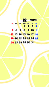 2021年　果物　フルーツ　スマホ壁紙待ち受けカレンダー　iPhone　Android　令和3年11月　レモン