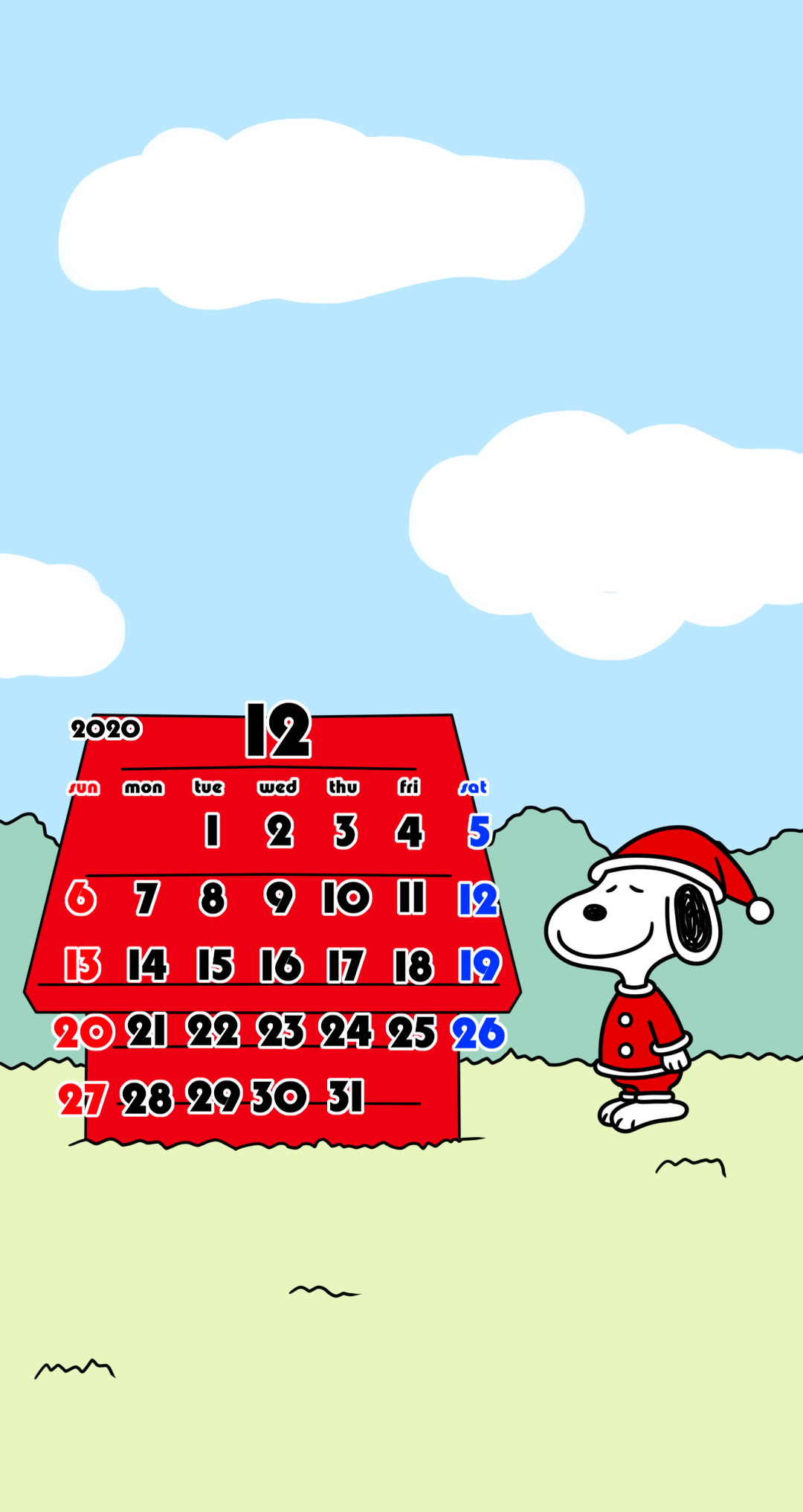待ち受けカレンダー スヌーピーandroid下 かくぬる工房
